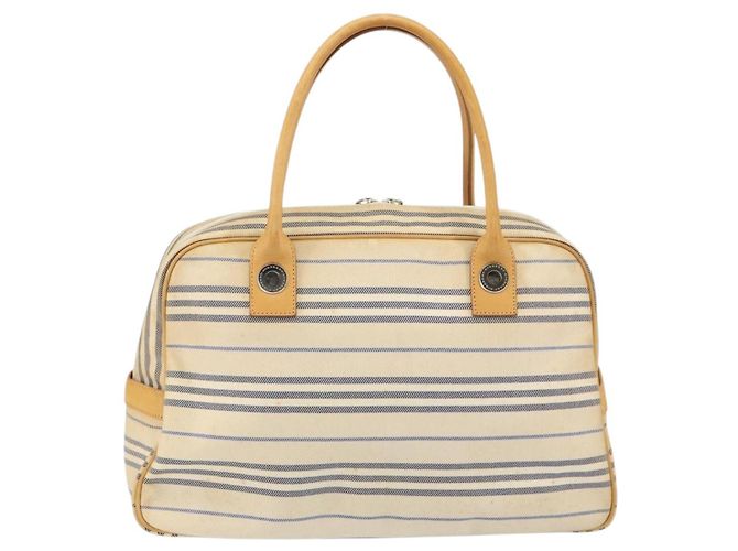 Borsa a mano BURBERRY in tela e pelle bianca e argento Auth bs30764 Bianco - vista 2