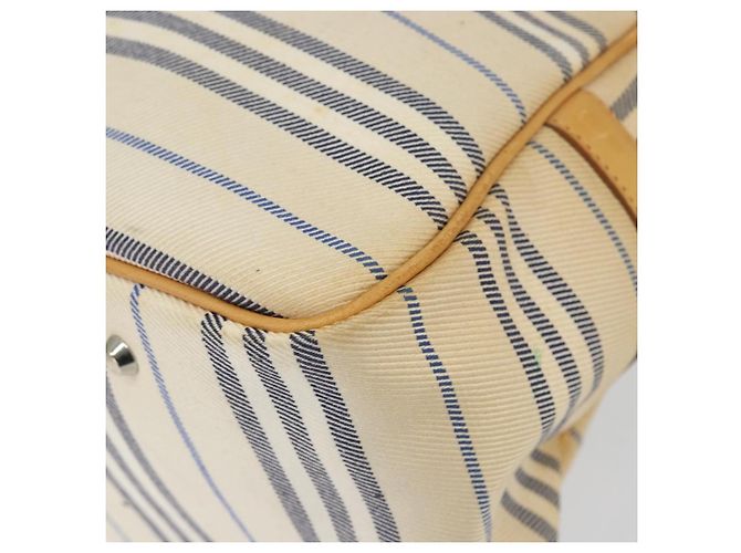 Borsa a mano BURBERRY in tela e pelle bianca e argento Auth bs30764 Bianco - vista 9