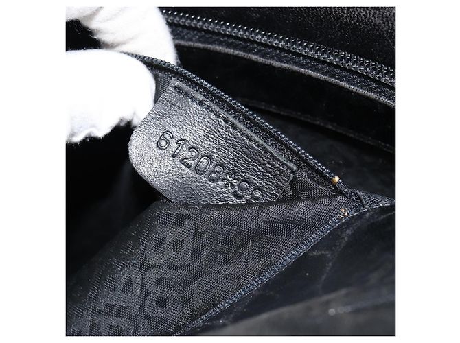 BALLY Borsa a mano in pelle nera argento Auth 152095 Nero - vista 12