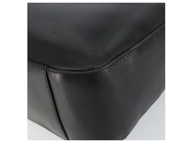 BALLY Borsa a mano in pelle nera argento Auth 152095 Nero - vista 15