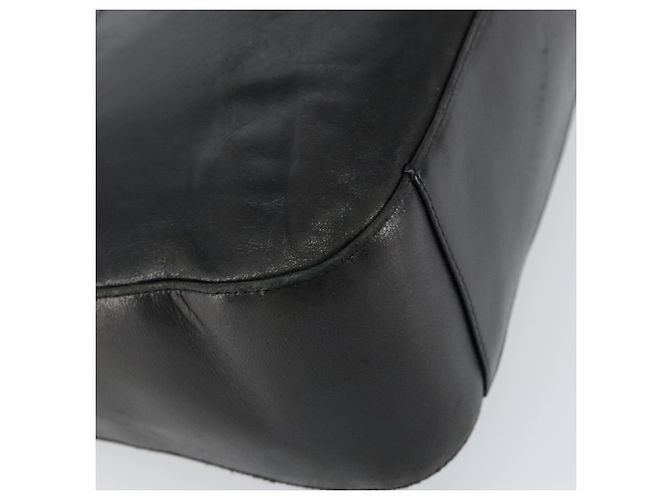 BALLY Borsa a mano in pelle nera argento Auth 152095 Nero - vista 16