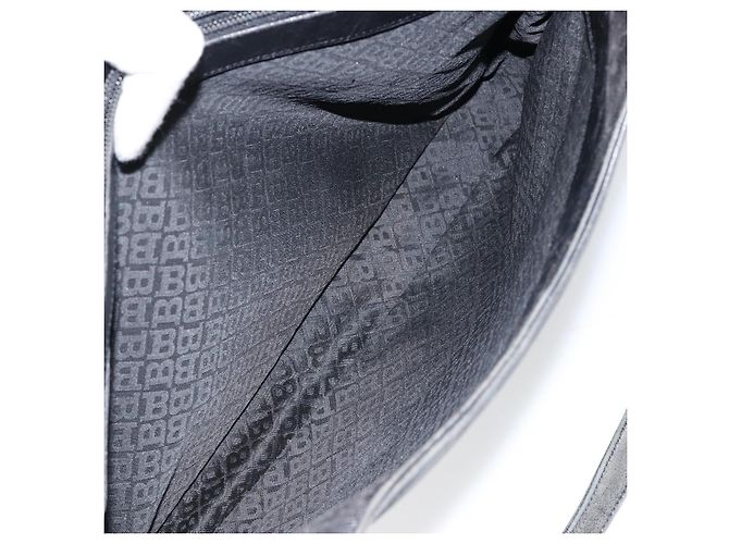BALLY Borsa a mano in pelle nera argento Auth 152095 Nero - vista 23