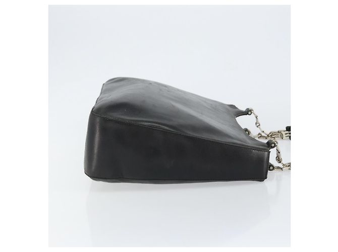 BALLY Borsa a mano in pelle nera argento Auth 152095 Nero - vista 3