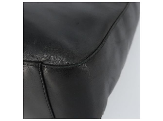 BALLY Borsa a mano in pelle nera argento Auth 152095 Nero - vista 9
