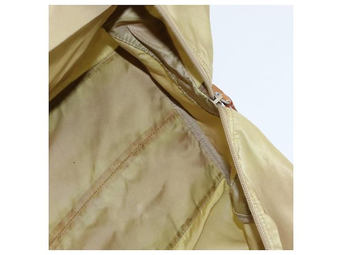 Borsa Boston PRADA in nylon beige argento autentica bs30240 - vista 19