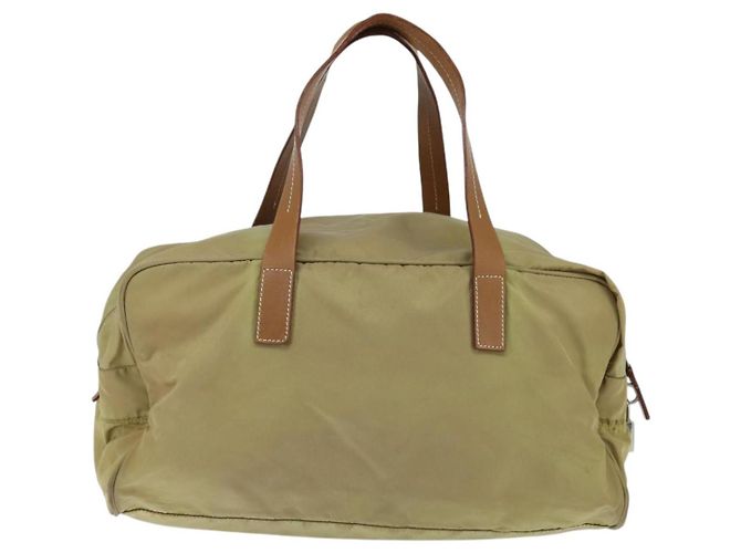 Borsa Boston PRADA in nylon beige argento autentica bs30240 - vista 2