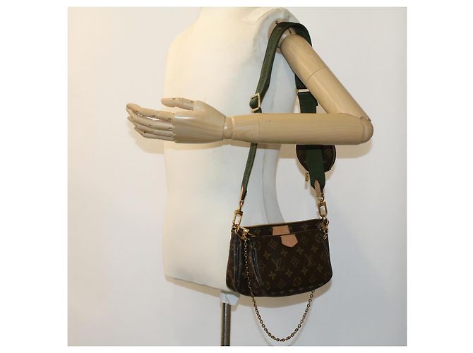 LOUIS VUITTON Monogram Multi Pochette Accessori Pouch Khaki M44813 33620SAM Cachi Monogramma - vista 38