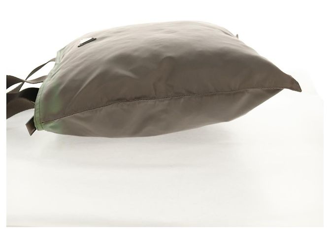 PRADA Tote Bag aus Nylon Khaki Silber authentisch 148428 - Ansicht 4