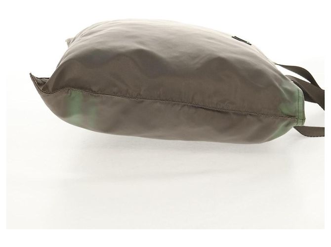 PRADA Tote Bag aus Nylon Khaki Silber authentisch 148428 - Ansicht 5