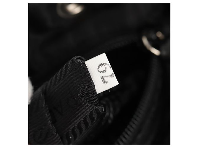 PRADA Backpack Nylon Leather Black Silver Auth 150778 Silvery - view 11