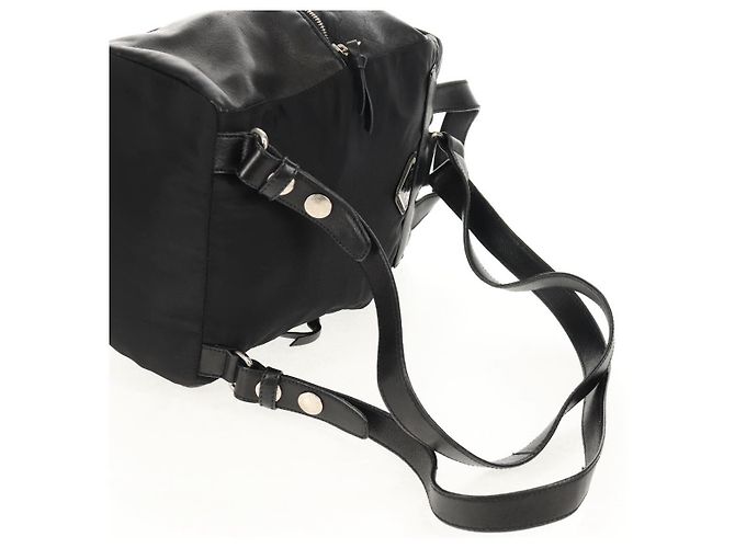 PRADA Backpack Nylon Leather Black Silver Auth 150778 Silvery - view 8