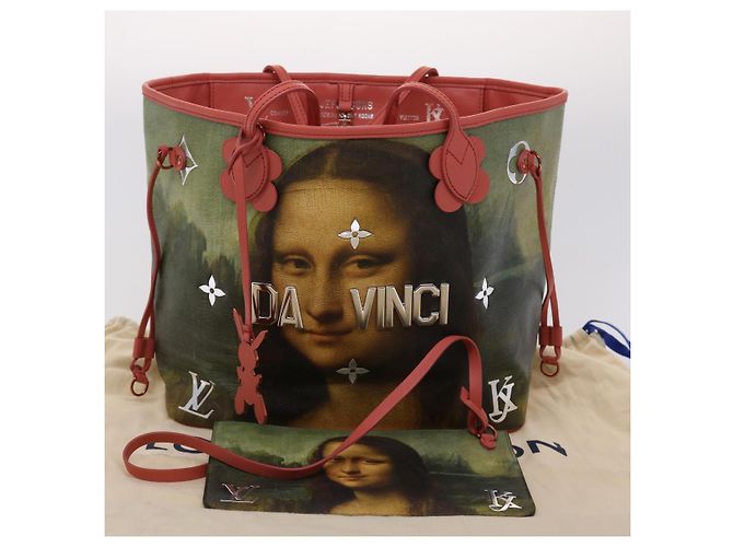 LOUIS VUITTON Colección Masters DA VINCI Bolsa Neverfull MM M43373 LV Auth 47430SM Rosa - vista 12