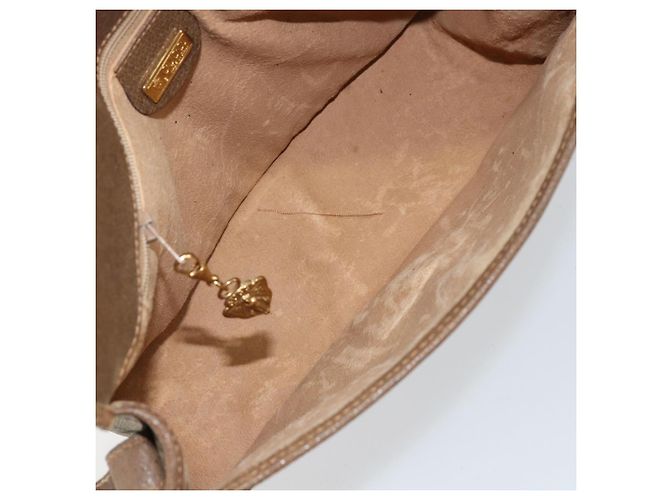 Bolsa de Ombro Gucci GG Supreme Web Sherry Line PVC Bege 001 066 0551 Auth 149475 - vista 10