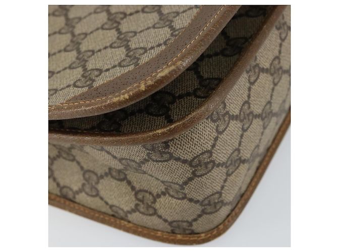 Bolsa de Ombro Gucci GG Supreme Web Sherry Line PVC Bege 001 066 0551 Auth 149475 - vista 14