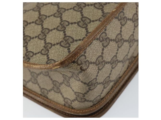Bolsa de Ombro Gucci GG Supreme Web Sherry Line PVC Bege 001 066 0551 Auth 149475 - vista 16