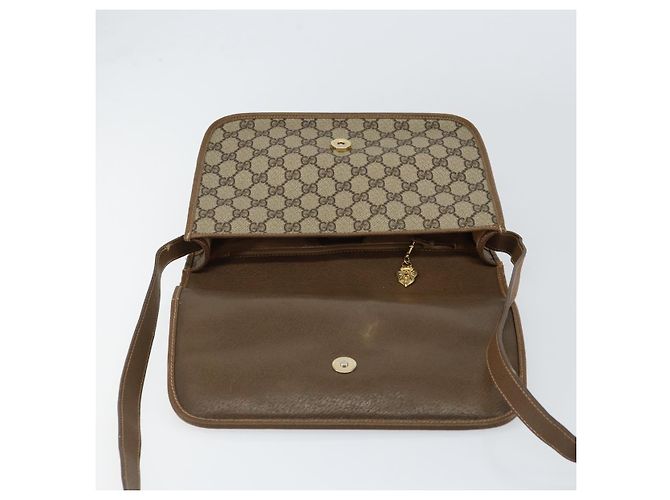 Bolsa de Ombro Gucci GG Supreme Web Sherry Line PVC Bege 001 066 0551 Auth 149475 - vista 18