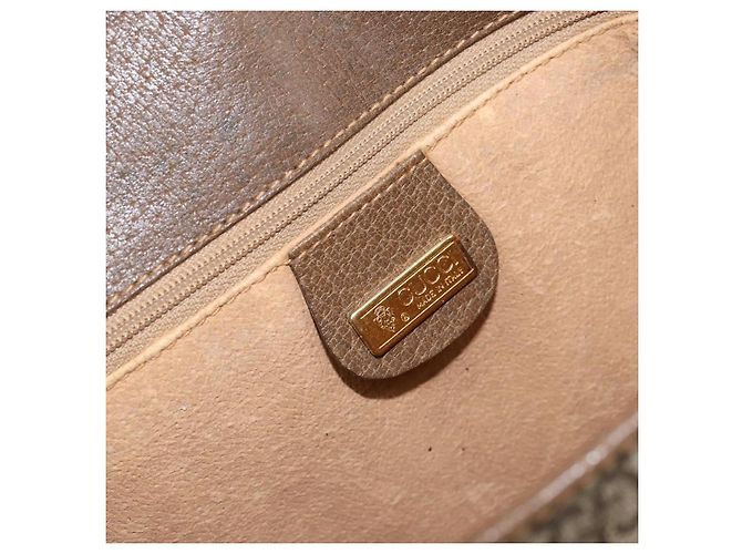 Bolsa de Ombro Gucci GG Supreme Web Sherry Line PVC Bege 001 066 0551 Auth 149475 - vista 19