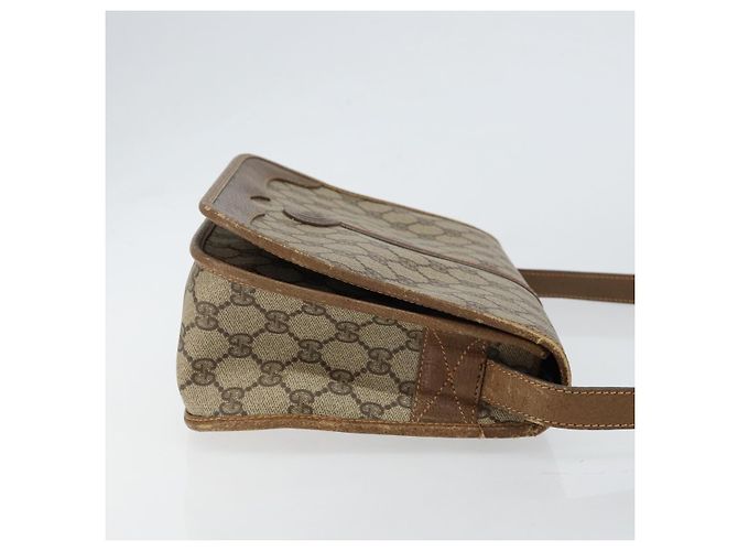 Bolsa de Ombro Gucci GG Supreme Web Sherry Line PVC Bege 001 066 0551 Auth 149475 - vista 3