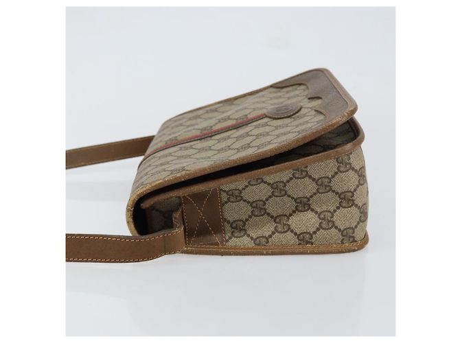 Bolsa de Ombro Gucci GG Supreme Web Sherry Line PVC Bege 001 066 0551 Auth 149475 - vista 4