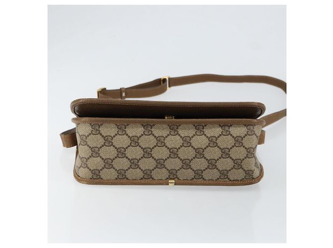Bolsa de Ombro Gucci GG Supreme Web Sherry Line PVC Bege 001 066 0551 Auth 149475 - vista 5