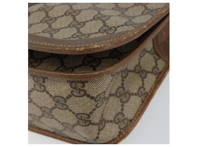 Bolsa de Ombro Gucci GG Supreme Web Sherry Line PVC Bege 001 066 0551 Auth 149475 - vista 9