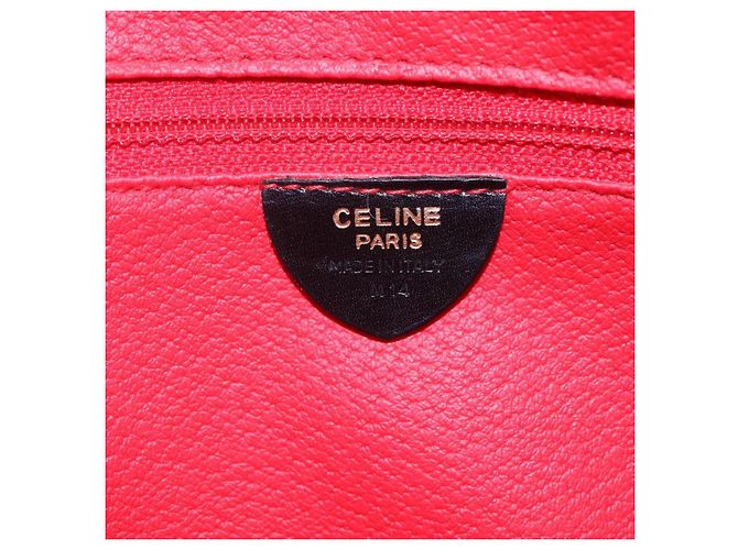 Céline Borsa a Spalla CELINE in Pelle Nera Oro Auth 152953 Nero D'oro - vista 12
