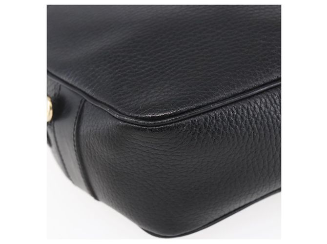 Céline Borsa a Spalla CELINE in Pelle Nera Oro Auth 152953 Nero D'oro - vista 14