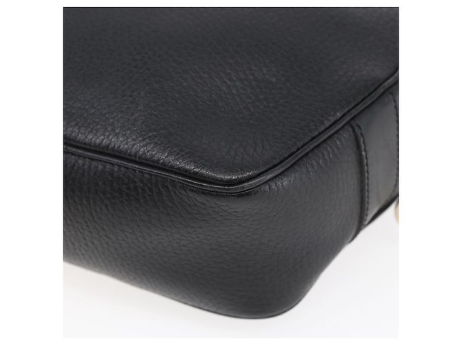Céline Borsa a Spalla CELINE in Pelle Nera Oro Auth 152953 Nero D'oro - vista 15