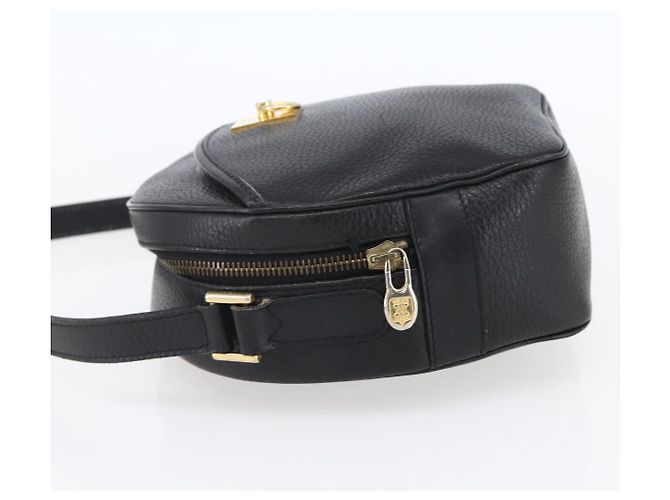 Céline Borsa a Spalla CELINE in Pelle Nera Oro Auth 152953 Nero D'oro - vista 3