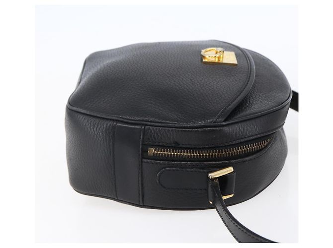 Céline Borsa a Spalla CELINE in Pelle Nera Oro Auth 152953 Nero D'oro - vista 4