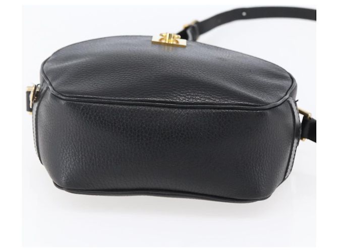 Céline Borsa a Spalla CELINE in Pelle Nera Oro Auth 152953 Nero D'oro - vista 5