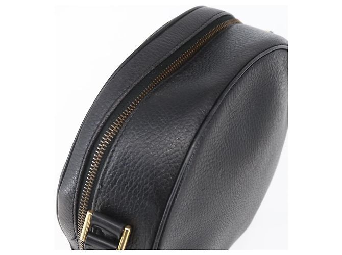 Céline Borsa a Spalla CELINE in Pelle Nera Oro Auth 152953 Nero D'oro - vista 6
