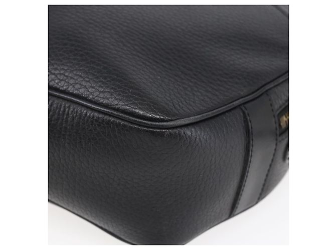 Céline Borsa a Spalla CELINE in Pelle Nera Oro Auth 152953 Nero D'oro - vista 9