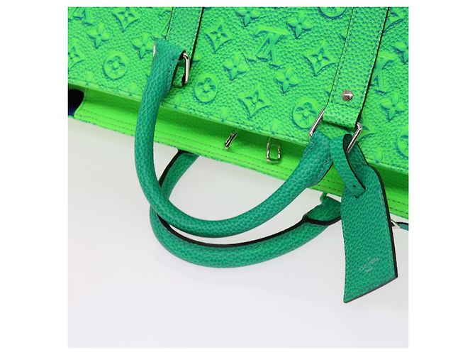 LOUIS VUITTON Borsa Tote Keepall Monogram Illusion Verde Neon M59688 Auth ai669SM - vista 7