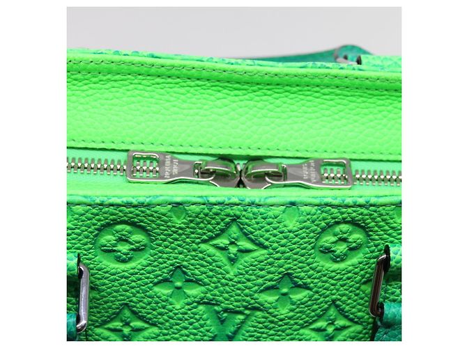 LOUIS VUITTON Borsa Tote Keepall Monogram Illusion Verde Neon M59688 Auth ai669SM - vista 9