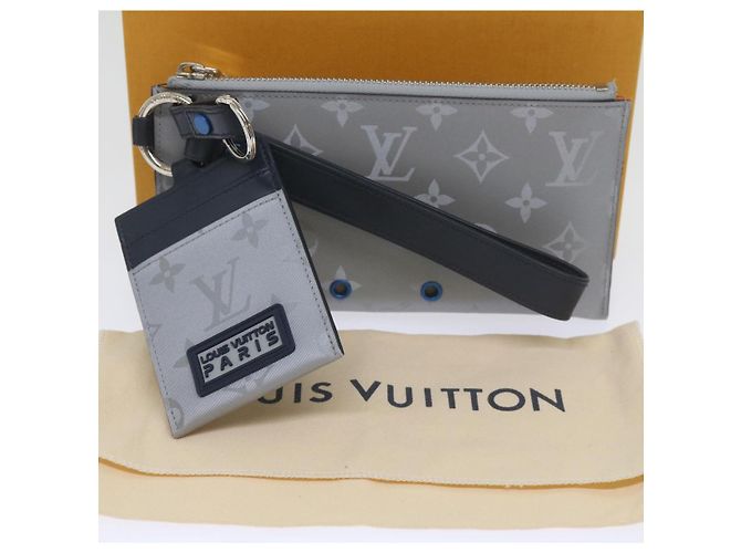 LOUIS VUITTON Pochette Satellite Alpha Monogramma Argento M44178 LV Auth 66459SAM - vista 12