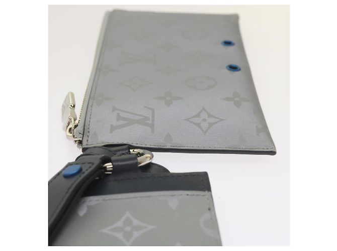 LOUIS VUITTON Pochette Satellite Alpha Monogramma Argento M44178 LV Auth 66459SAM - vista 4
