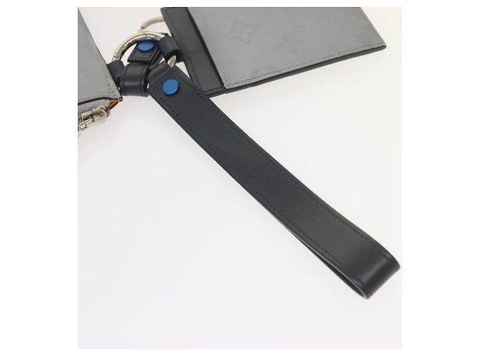 LOUIS VUITTON Pochette Satellite Alpha Monogramma Argento M44178 LV Auth 66459SAM - vista 7