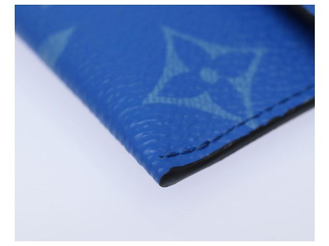 LOUIS VUITTON Monogram Pockets On Strap Card Case Blue M83154 LV Auth 77437SAM - view 14