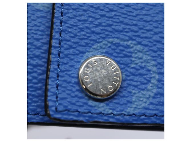 LOUIS VUITTON Monogram Pockets On Strap Card Case Blue M83154 LV Auth 77437SAM - view 19