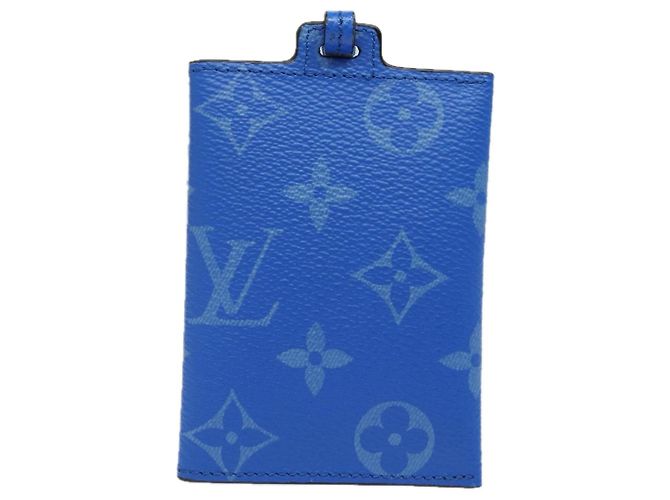 LOUIS VUITTON Monogram Pockets On Strap Card Case Blue M83154 LV Auth 77437SAM - view 2