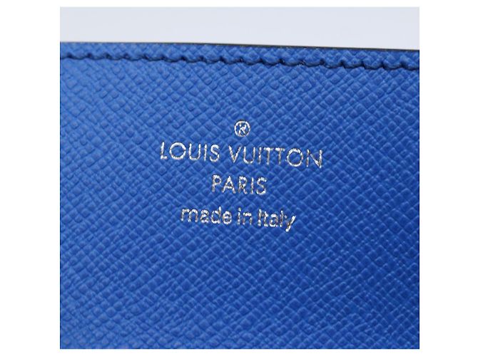 LOUIS VUITTON Monogram Pockets On Strap Card Case Blue M83154 LV Auth 77437SAM - view 20