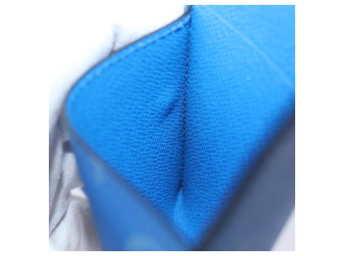 LOUIS VUITTON Monogram Pockets On Strap Card Case Blue M83154 LV Auth 77437SAM - view 21