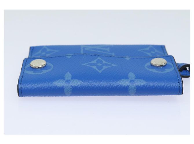 LOUIS VUITTON Monogram Pockets On Strap Card Case Blue M83154 LV Auth 77437SAM - view 3