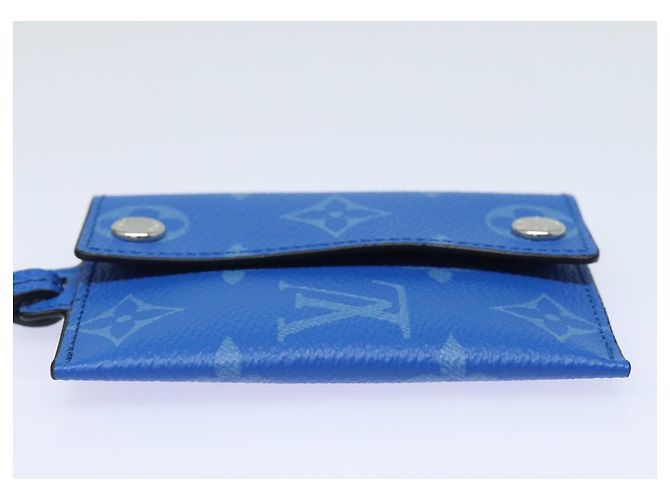 LOUIS VUITTON Monogram Pockets On Strap Card Case Blue M83154 LV Auth 77437SAM - view 4