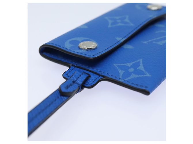LOUIS VUITTON Monogram Pockets On Strap Card Case Blue M83154 LV Auth 77437SAM - view 6