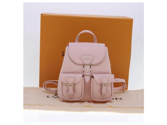LOUIS VUITTON Monogram Empreinte Backup Rucksack Rosa M47074 LV Auth 91596SM Pink - Ansicht 12