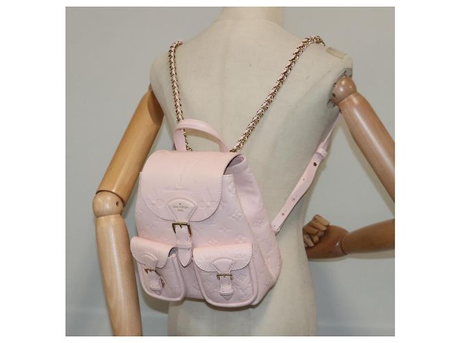 LOUIS VUITTON Monogram Empreinte Backup Rucksack Rosa M47074 LV Auth 91596SM Pink - Ansicht 26