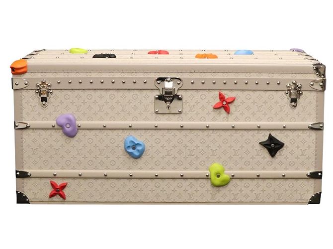 LOUIS VUITTON Taurillon Climbing Coolie Rosin 110Trunk Bianco M10074 Auth 115972SM - vista 13