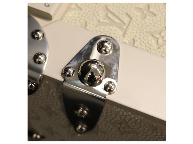 LOUIS VUITTON Taurillon Climbing Coolie Rosin 110Trunk Bianco M10074 Auth 115972SM - vista 18